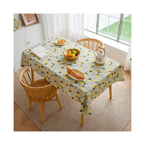 120GSM Tropical Banana Leaf Monkey Table Cloth Cotton <b>Linen</b> Kitchen Table Cover Custom Size Custom Weight Factory Direct Supply - Product Image 4