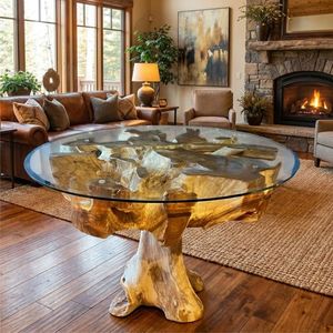 TEAK ROOT <b>TABLE</b> CIRCLE - Product Image 1