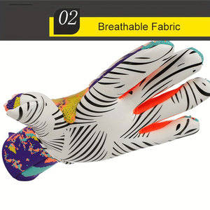 Gants de gardien de but de football personnalisés, impression par sublimation sur toute la surface, polyester, antidérapants, à enfiler, unisexes, pour le sport - Product Image 2