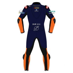 Traje de Carreras Johan Zarco MotoCP, Traje de Cuero Completo Premium para Motociclismo, Mono de Una Pieza con Protectores para Días de Pista - Product Image 2
