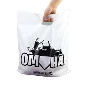 Vente en gros OXO + PLA Sacs à provisions en plastique transparent écologique Emballage avec poignée découpée avec logo personnalisé de différentes épaisseurs pour l'épicerie - Product Image 1