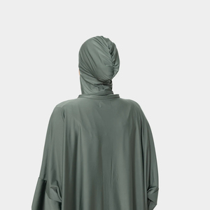 Premium Women Abaya OEM Supplier Dubai Inspired Modest Plaid Satin Floor-Length A-Line Dress Soft Breathable Eco-Friendly Custom - Product Image 3