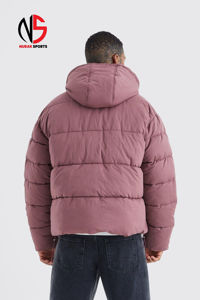 Chaqueta Acolchada de Nailon con Logotipo Personalizado, Estilo Boxy, Resistente al Viento, Cálida para Invierno, con 2 Bolsillos Laterales para Hombre - Product Image 2