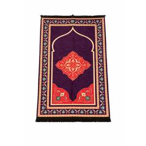 Alfombra de Oración Namaz de Poliéster Suave, 28x46, Diseño Turco Dorado, para Mezquita y Hogar, Alfombra Islámica Musulmana de Espuma Suave para Viajes, Venta al Por Mayor - Product Image 3
