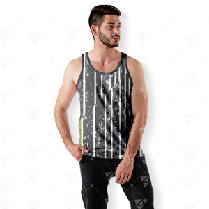 Débardeur Homme Personnalisé Respirant Léger à Col Rond en Maille Tricotée à Séchage Rapide avec Impression par Sublimation pour Gym et Fitness – Vente en Gros - Product Image 4