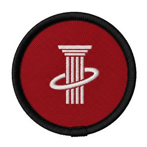 Écusson thermocollant maçonnique Régalia Pilier Soleil Levant, broderie cercle marron, pour vêtements, costume, veste, uniforme et équipement de franc-maçon - Product Image 5