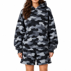 Trendy Zebra Pattern Hoodies and <b>Shorts</b> 2 Piece Set Premium Quality Breathable <b>Long</b> Sleeve Loose Fit Everyday Casual Wear - Product Image 5