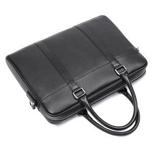 Housse pour ordinateur portable en cuir véritable de haute qualité, portable, grande capacité, pochette pour chargeur, comprend un chargeur, une souris et des accessoires - Product Image 4