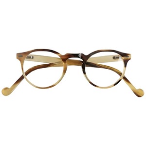 Lunettes rondes en corne de buffle, monture optique vintage faite à la main, légères, de luxe, unisexes - Product Image 6