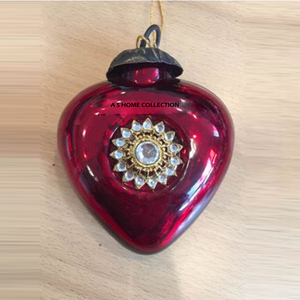 Adorno Navideño de Primera Calidad, Nuevo, Color Rojo, Último Producto, Corazón Colgante para Caja, Decoración Navideña de Santa Claus - Product Image 1