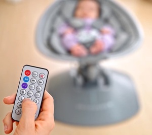 Silla mecedora eléctrica para bebés recién nacidos, con control remoto, de alta gama, con respuesta automática, todo en uno, diseño clásico nuevo, suave y cómoda. - Product Image 3