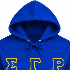 เสื้อฮู้ดสีน้ำเงิน Sigma Gamma Rho ลายตัวอักษรกรีกสำหรับผู้หญิง เสื้อสเวตเชิ้ตมีฮู้ดผ้าฟลีซ สำหรับชมรมนักศึกษา มหาวิทยาลัย สไตล์ลำลอง ปักลายตามสั่ง - Product Image 5