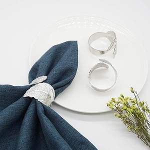 Porte-serviettes en aluminium poli miroir, écologique, style américain, décoration de table de mariage, vente en gros - Product Image 2