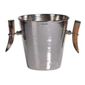 Seau à glace en cuivre martelé double paroi en acier inoxydable avec poignées pour bars, fêtes et hôtels – Vente en gros - Product Image 6