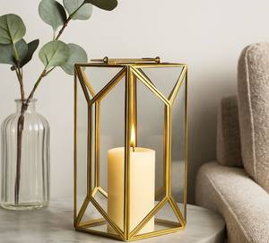 Faroles Cuadrados de Hierro Forjado, Grandes, Lujosos y Modernos, Hechos a Mano, con Cristal, para Mesa, con Diseños Destacados, para Navidad, Jardín, Decoración de Pared, Altos - Product Image 3