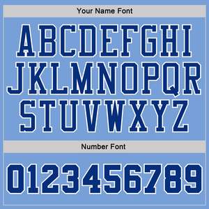 Custom Men's <b>Light</b> Blue Striped Hooded Sweatshirt With Team <b>Name</b> Number Heat Transfer Printing Regular Fit Casual Pullover - Product Image 2