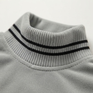 Ensemble de survêtement 2 pièces en molleton de coton zippé pour homme, avec veste et pantalon de jogging décontracté, col montant - Product Image 6