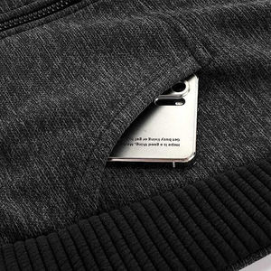 Veste zippée à capuche basique pour homme, sweat-shirt en polaire doux, vêtement d'extérieur pour tous les jours - Product Image 4