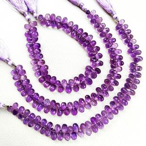 Natural Purple Amethyst Faceted Teardrop <b>Loose</b> <b>Beads</b> Strand 7x5mm Genuine Gemstone <b>Beads</b> For Jewelry Making Wholesale Supplies - Product Image 2