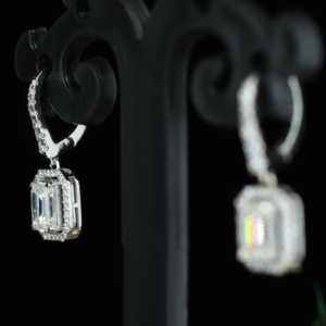 Cubic Dangle Screw <b>Back</b> <b>Earring</b> Jewelry 925 Solid Sterling <b>Silver</b> with Claw Setting Freshwater Pearl Moissanite for Wholesale - Product Image 6