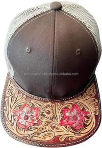 Gorra de béisbol de cuero de alta calidad diseñada específicamente para usted, gorra de verano hecha a mano occidental - Product Image 3