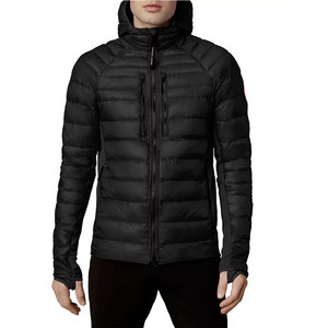 Chaqueta de burbujas de nailon con capucha personalizada al por mayor, acolchada, de invierno, de manga larga, con cremallera frontal, para hombre, brillante, de plumón. - Product Image 2