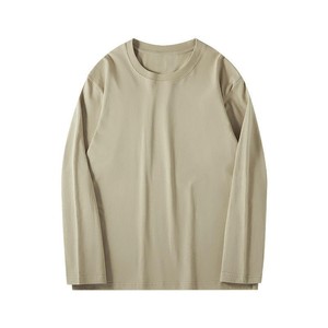 T-shirt en coton à manches longues pour homme, col rond, respirant, décontracté, à porter au quotidien, tendance - Product Image 5