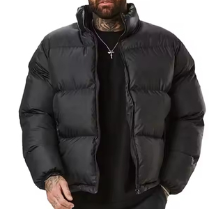 Veste coupe-vent en polaire polyester/nylon de haute qualité, fermeture éclair décontractée, logo personnalisable, douce et chaude, hiver, homme, grande taille, nouvelle mode - Product Image 1