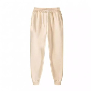 Ensemble de survêtement unisexe couleur crème à capuche, manches longues, fermeture à cordon, poches latérales, décontracté, uni, pour l'automne - Product Image 5