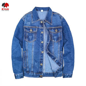 Veste en jean personnalisée de qualité supérieure pour hommes, fermeture à boutons avec logo personnalisé, design ODM - Product Image 1