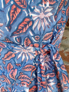 Robe en coton 100% imprimée à la main, style bohème chic, inspirée des ethnies, robe hippie avec broderie de style tribal - Product Image 4