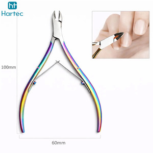 Elegante Cortacutículas Multicolor con Recubrimiento Arcoíris, Producto de la Mejor Calidad, Cortaúñas Profesional de Acero Inoxidable Afilado - Product Image 5