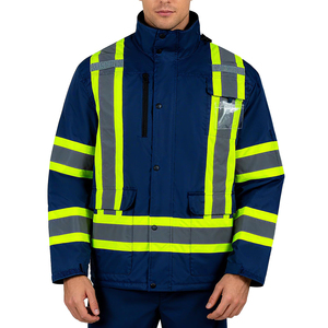 Insulated Safety Jacket High Vis Reflective Winter Windproof <b>Waterproof</b> Protection Cold Storage Warehouse Workwear Gear - Product Image 1