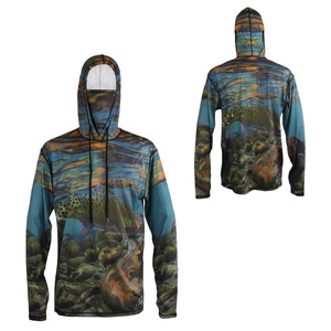 เสื้อฮู้ดดี้ตกปลาผู้ชายผ้าสแปนเด็กซ์/คอตตอน คุณภาพระดับโปร แขนยาว ระบายอากาศได้ดี กันน้ำ แห้งเร็ว สวมใส่สบาย ทนทาน ด้านหน้า - Product Image 1