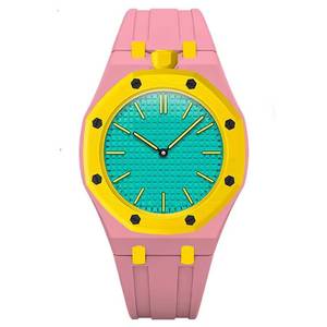 Reloj Rectangular Analógico de Lujo con Diamantes Moissanite, Correa de Caucho Premium, Movimiento Mecánico, Acero Inoxidable para Hombre, Más Vendido - Product Image 3