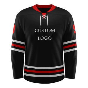 Camisetas de Hockey sobre hielo con sublimación Reversible, ropa de equipo de práctica, aparejos de sarga lisa, color blanco, venta al por mayor - Product Image 4