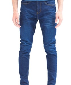 บริการ OEM แบบกำหนดเอง กางเกงยีนส์ทรงตรงเอวกลางสำหรับผู้ชาย คุณภาพสูง ลายจุด เป็นมิตรกับสิ่งแวดล้อม ระบายอากาศได้ดี MOQ ต่ำ - Product Image 1