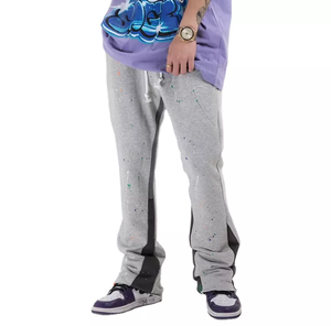 Men's Mid Waist Breathable Lightweight Baggy Sweatpants Solid Color <b>Drawstring</b> <b>Trousers</b> with Pockets for Casual Athleisure Look - Product Image 2