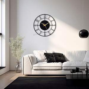 Horloge murale moderne en métal, grande, décorative, silencieuse, à piles, mouvement à quartz, design artistique de luxe, décoration pour la maison, le salon, le bureau - Product Image 6
