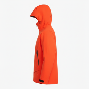 Men's <b>Orange</b> Hooded <b>Ski</b> <b>Jacket</b> Waterproof Sporty Zipper Closure Winter Outdoor Wear - Product Image 2