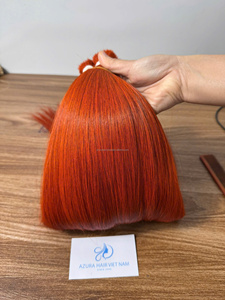 100% Unprocessed Virgin Remy Natural Loose Deep Wave Bulk <b>Braiding</b> Human Hair <b>Extensions</b> Machine Double Weft Red Color - Product Image 4