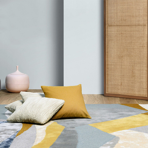 Tapis de luxe moderne abstrait en laine de Nouvelle-Zélande tufté à la main, tapis de designer pour salon, décoration intérieure personnalisée - Product Image 2