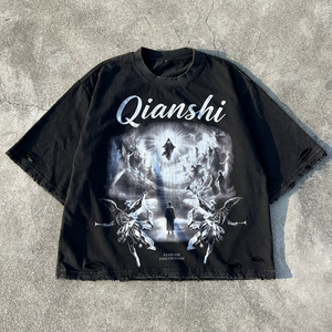 High Quality Designer Streetwear Casual <b>Shirt</b> Custom <b>Printed</b> Logo Oversized Heavyweight T-<b>shirts</b> Cotton Cropped Boxy T <b>Shirt</b> - Product Image 1