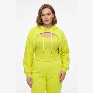 Haut court en coton et élasthanne 280 g/m² pour femme, coupe ajustée, idéal pour les marques de streetwear – Vente en gros - Product Image 3