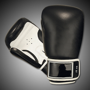 Gants de boxe bleus en PU 12 oz à fermeture complète, respirants, légers, unisexes, pour l'entraînement, avec logo personnalisé pour adultes - Product Image 4