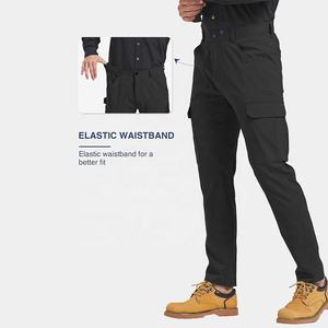 Pantalon cargo respirant coupe ajustée, design personnalisé, extensible, confortable pour les activités sportives, le bureau et la mode streetwear - Product Image 4