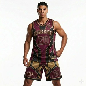 2026 Season Custom Men Basketball Team Uniform Full Kit with Sublimation Print Jersey Clovix Sport Elite Sports Gear - Product Image 2