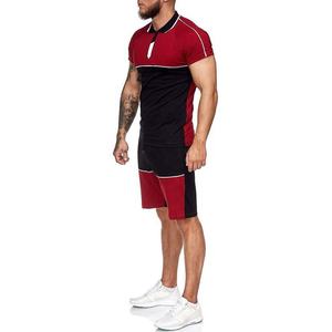 summer custom cotton sweatsuit gym set jogging suit two piece shirt and shorts sets - Product Image 5