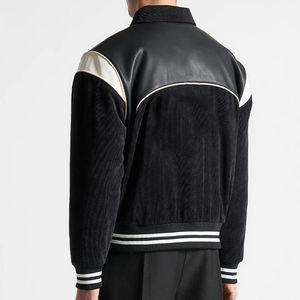 Veste universitaire en laine avec logo personnalisé pour homme, couleur unie, manches longues, logo brodé, fermeture à un bouton. - Product Image 5