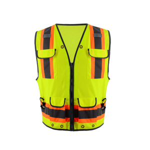 Chalecos de Trabajo de Seguridad Industrial Personalizados para Hombre, Chaleco de Trabajo de Alta Visibilidad para Construcción con Cintas Reflectantes a Precio de Mayoreo - Product Image 1